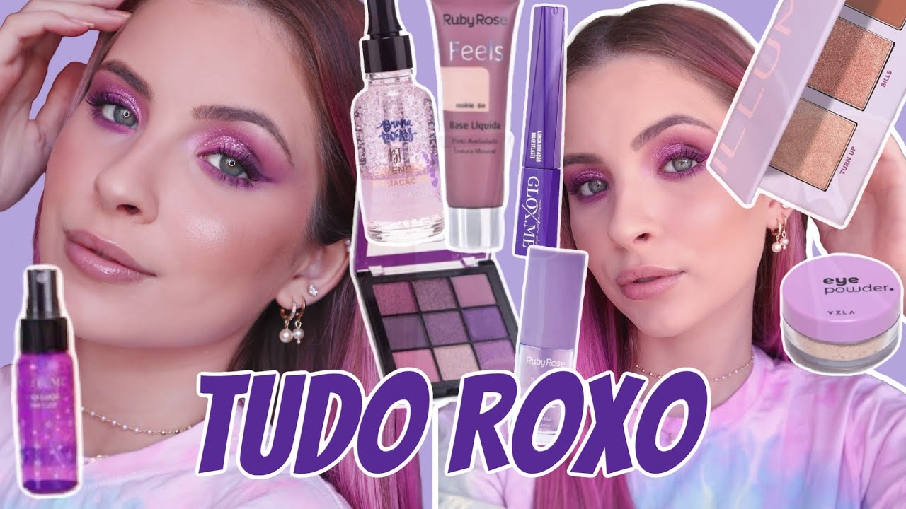 DESAFIO DA MAKE MAIS ROXA / LILÁS DE TODOS OS TEMPOS!!! | FERNANDA TUMAS