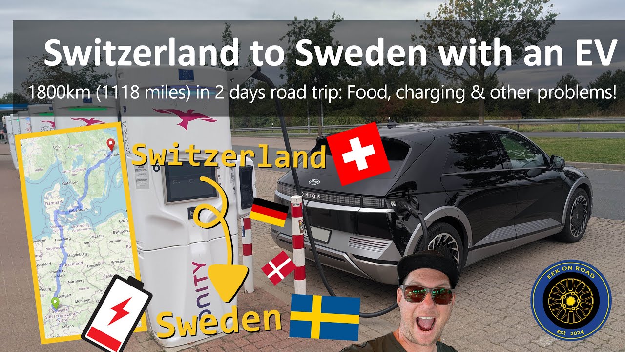 Switzerland to Sweden 1800km (1118miles) EV roadtrip: The Food, Charging & Other Problems