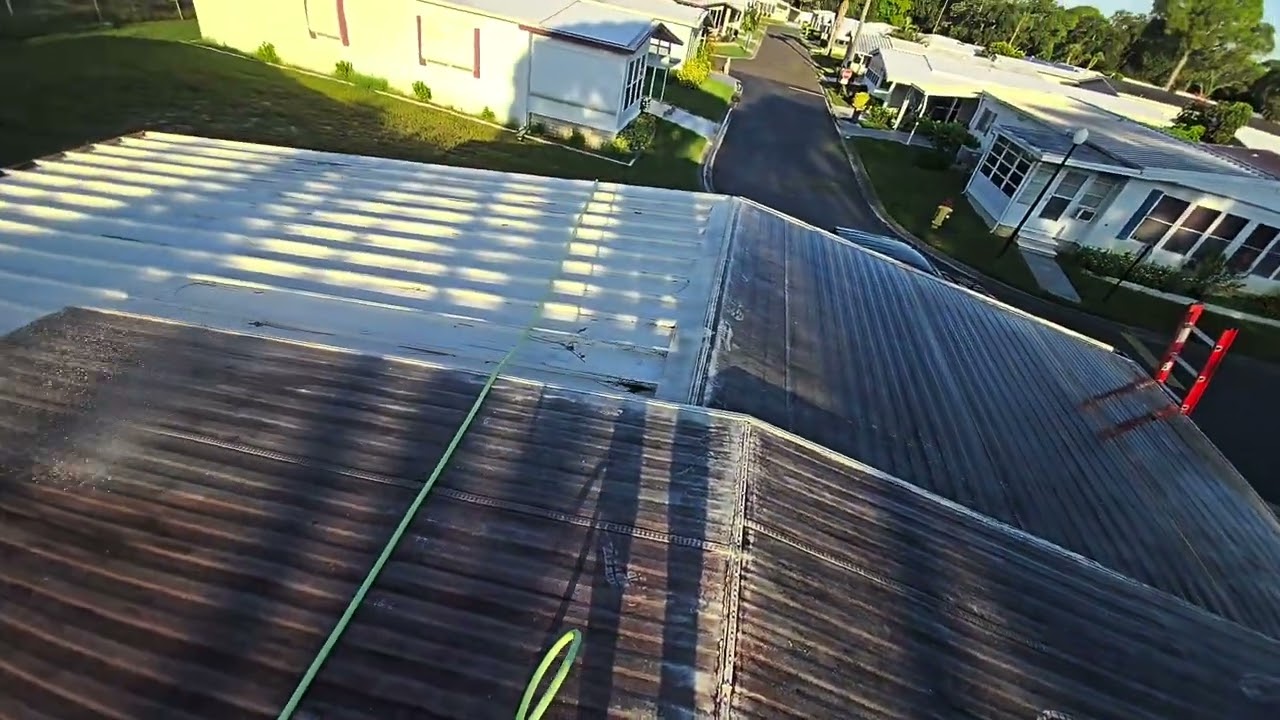 AMS metal roof softwash in Saint Petersburg Florida 
