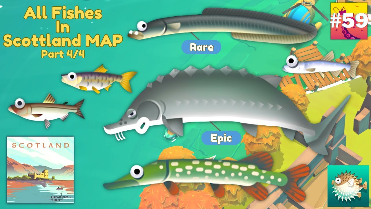 Creatures Of The Deep : All Fishes in Scotland Map (4/4)