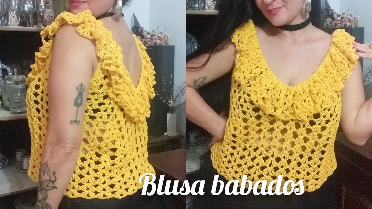 BLUSA CROCHE FÁCIL #crochetearrings  #marcialobocroche