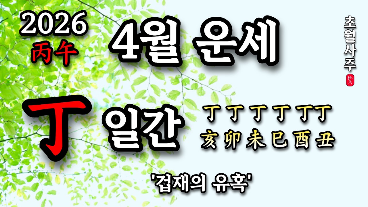 [4월운세] 정(丁) 일간 '겁재의 유혹'