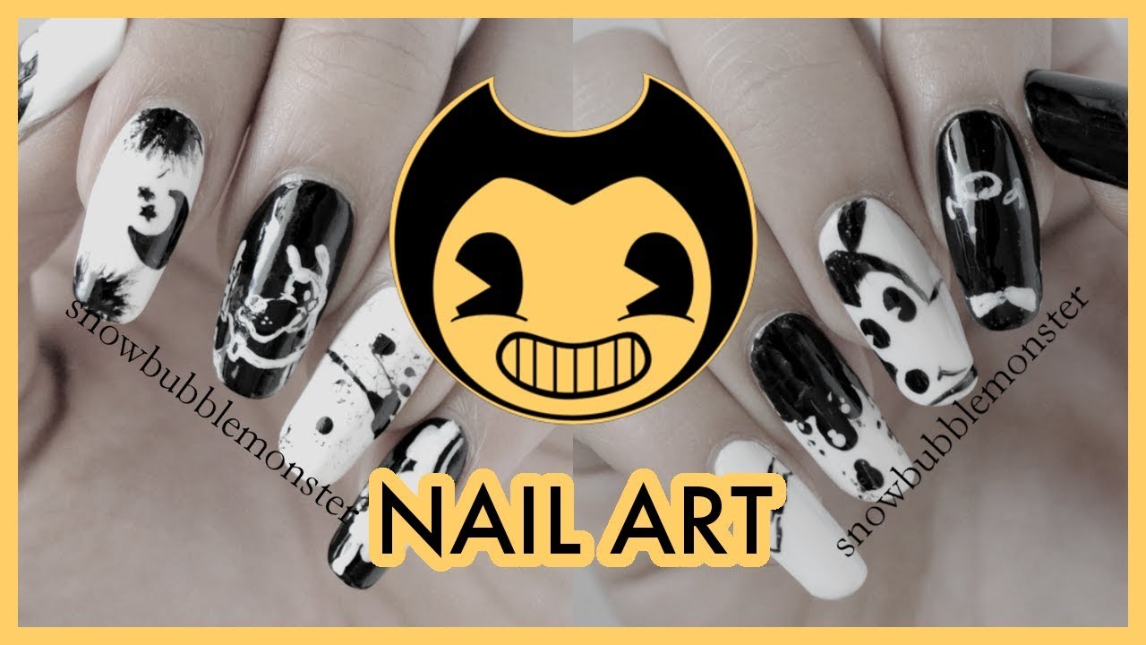 #NOTD : Bendy and the Ink Machine Nail Art | snowbubblemonster