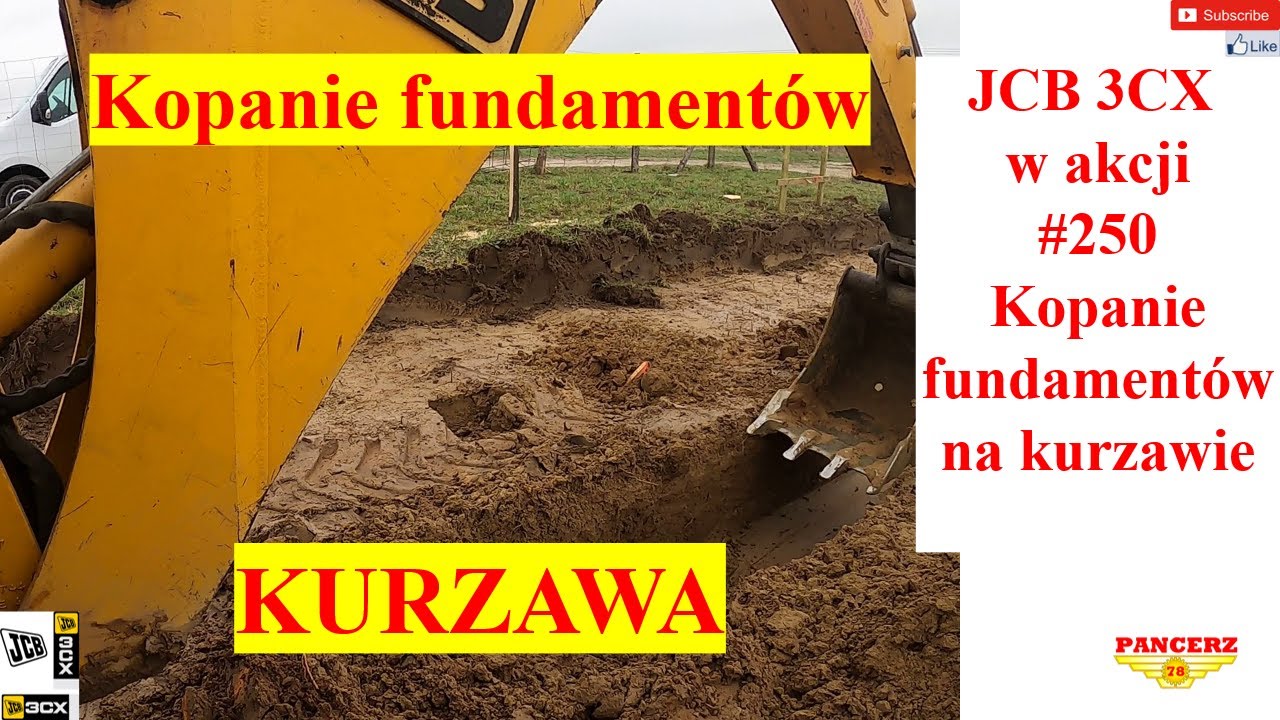 JCB 3CX w akcji # 250 Kopanie fundamentów Kurzawa