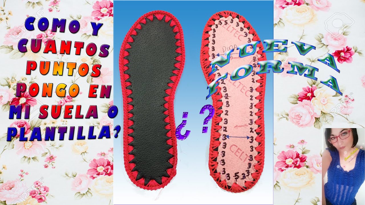 🌈❤️Como y Cuantos PUNTOS PONER en SUELA o PLANTILLA para un zapato tejido a crochet?