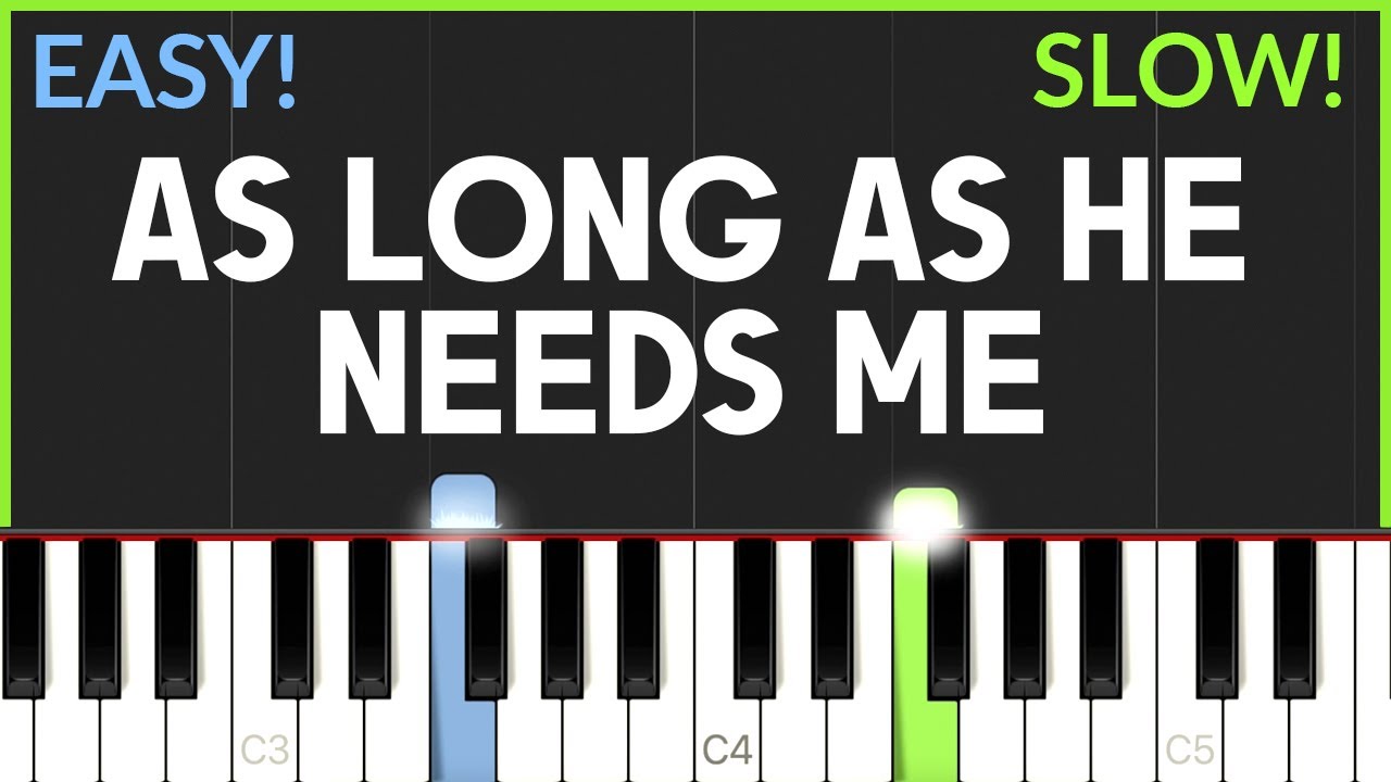As Long As He Needs Me - Oliver! (The Musical) | EASY Piano Tutorial