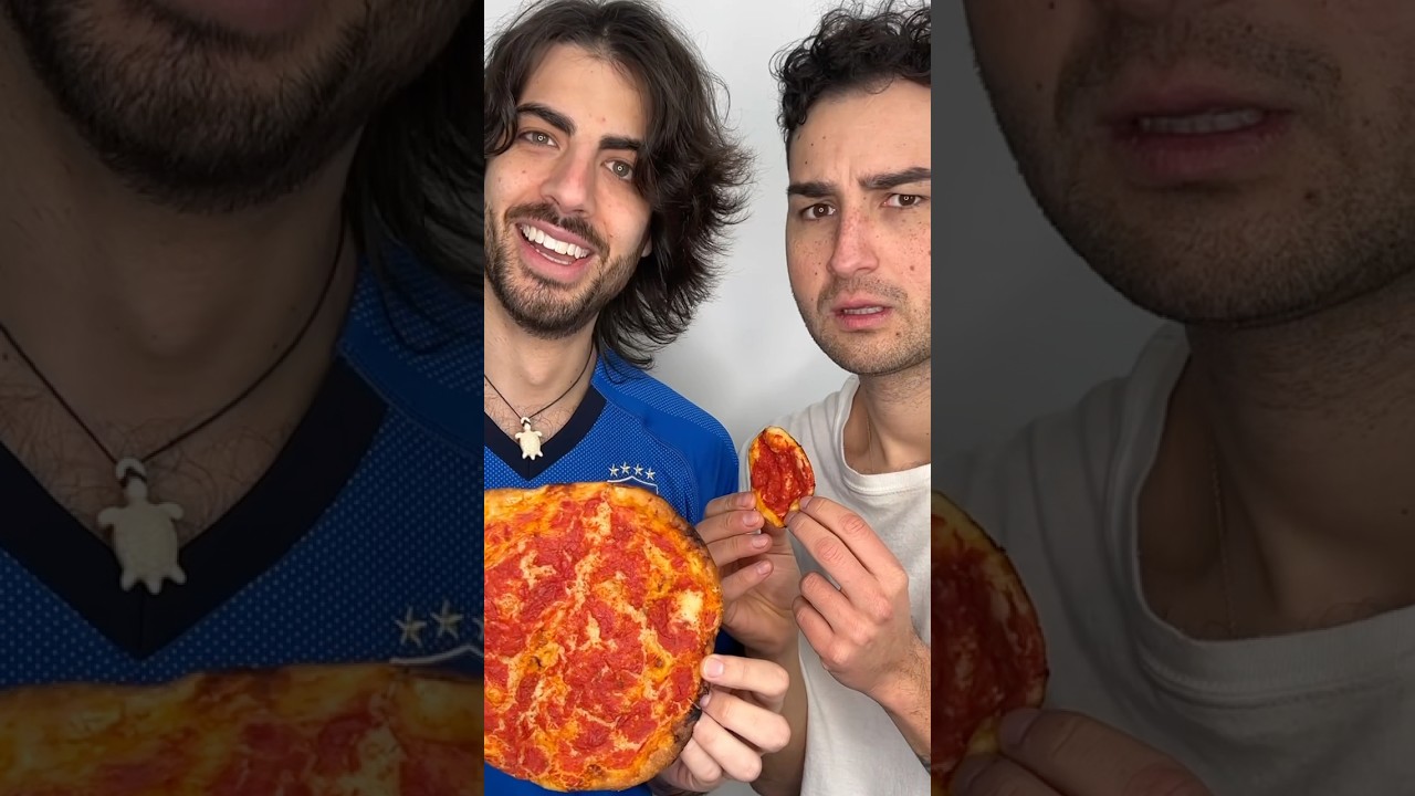 Italians reacting to HUGE PIZZA