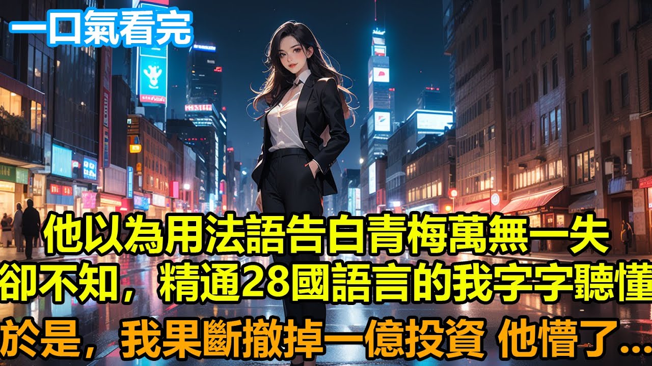 他以為用法語告白青梅萬無一失，卻不知，精通28國語言的我字字聽懂，於是，我果斷撤掉一億投資，他懵了