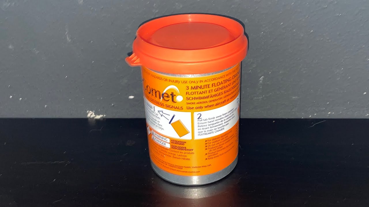 Floating Orange Smoke Distress Signal : Comet : 239 Gram : 3 Minute : Oranje Rookbom