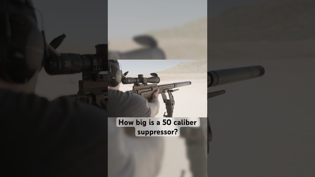 Каков размер глушителя 50-го калибра? #50cal #gun