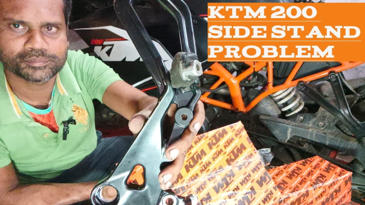 KTM 200 side stand problem||step holder left side fitting||stain fitting||RC390