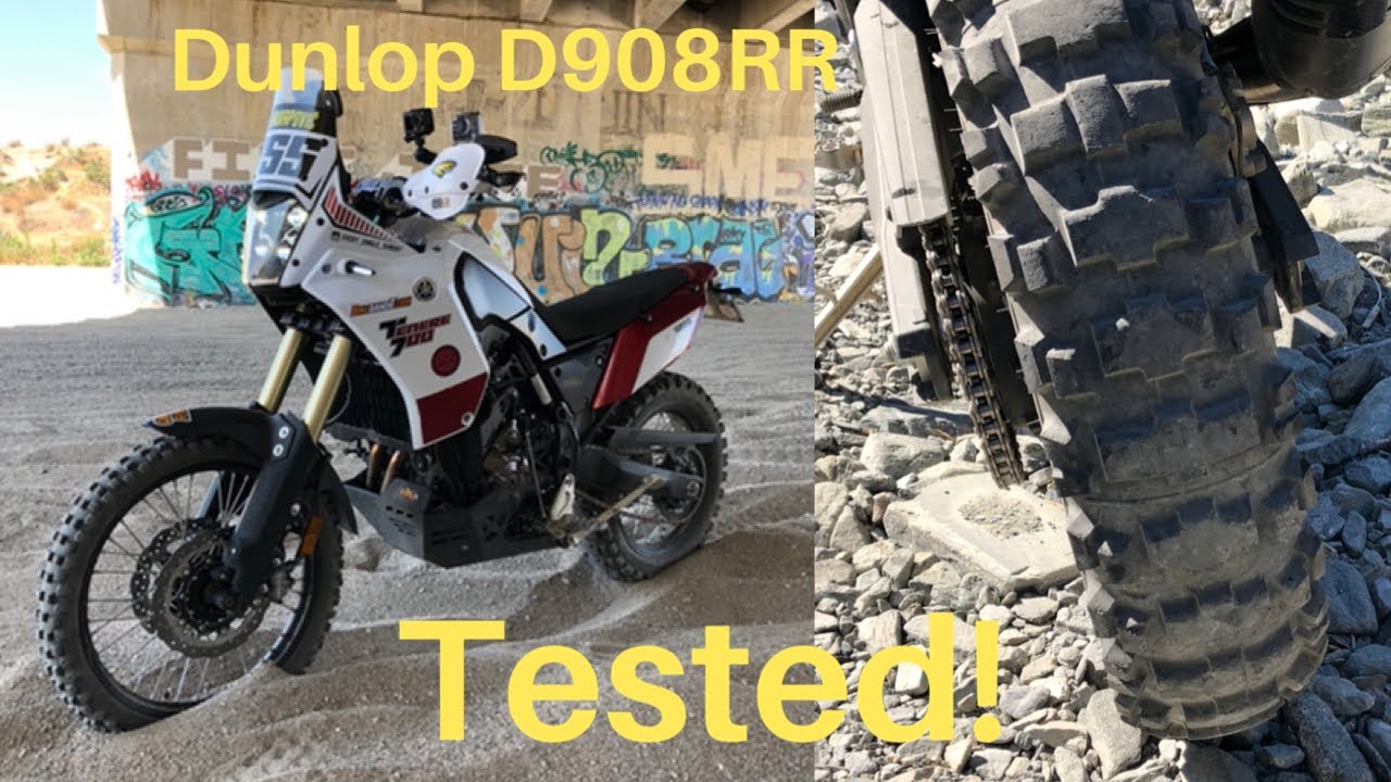 Dunlop D908RR Rally Raid Adventure Tire Review and Real World Test - Yamaha Tenere T700