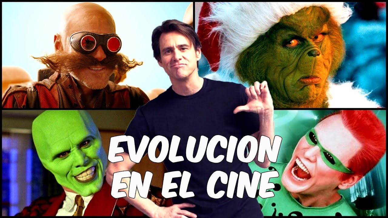 La Evolución de Jim Carrey en el Cine. Sonic, El Grinch, Batman Forever, La Mascara, Todopoderoso.