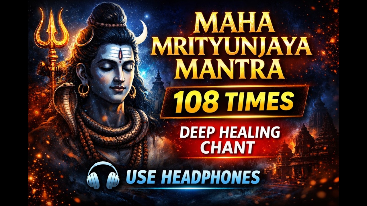 Powerful Maha Mrityunjaya Mantra Chanting 108 Times 🔱 | Deep Healing Shiva Mantra | Use Headphones 🎧