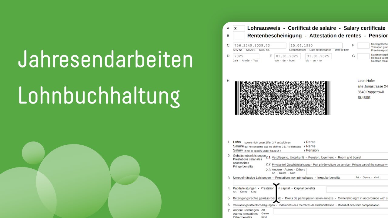 Jahresendarbeiten Lohnbuchhaltung | Support bexio