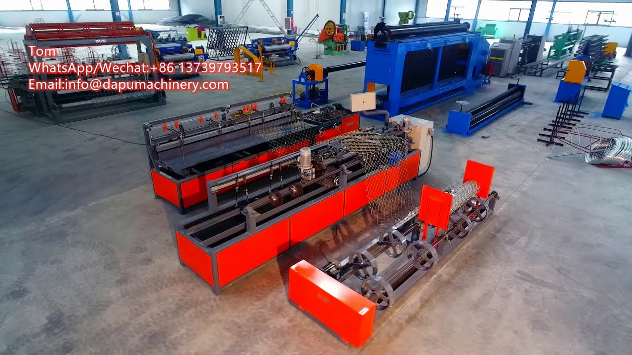 Fully automatic chain link spiral fence machine/Single wire diamond mesh weaving machine