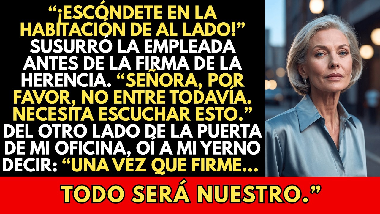 Escóndete En La Habitación De Al Lado”, Susurró La Empleada Antes De La Firma… Me Dejó Helada.