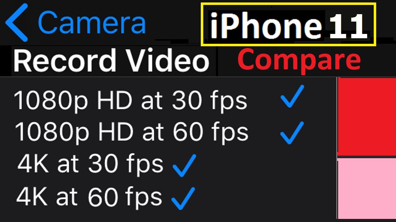 iPhone 11 - 1080p 30fps vs 1080p 60fps vs 4K 30fps vs 4K 60fps