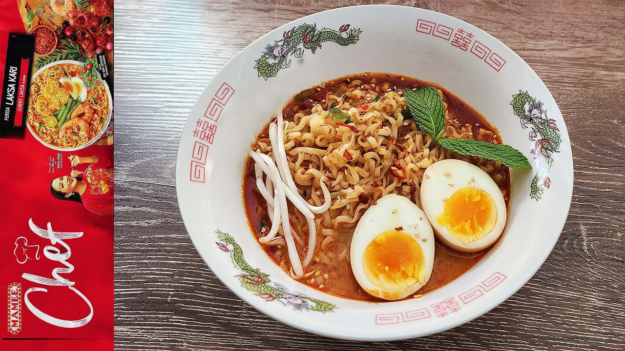 Mamee Chef Curry Laksa Flavour – Malaysia —  Instant Noodle Recipe Time — EP 2144