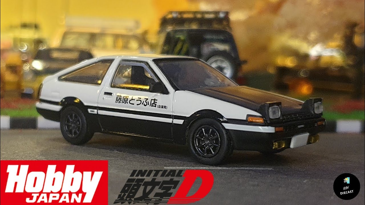 Toyota Sprinter Trueno AE86 GT APEX Initial D Project D by Hobby Japan 1/64 | UNBOXING and REVIEW