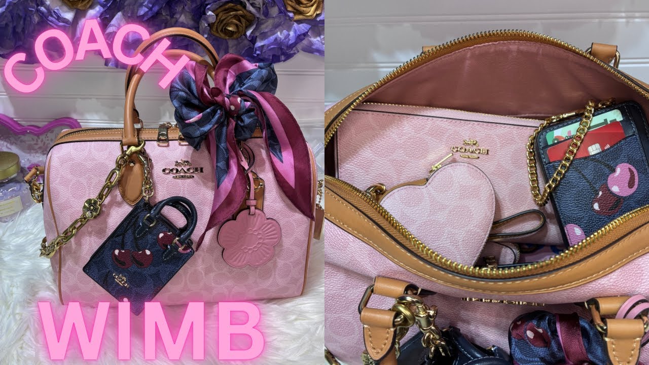 Что в моей сумке? Coach Large Rowan, пудрово-розовый цвет 🩷🩷🩷 #coach #розовый