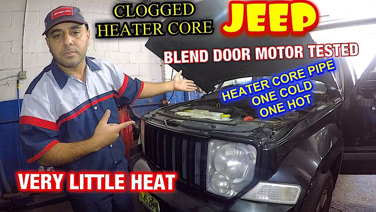 Very Little heat Jeep Liberty 2008 Bad Heater core Blend door Motor Test WORKs