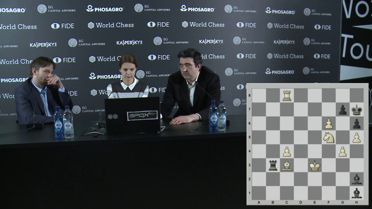 Round 8. Press conference with Grischuk and Kramnik