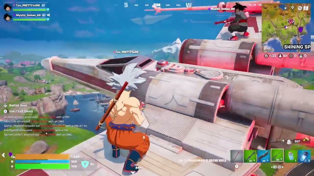 Goku squad used Kamehameha in Fortnite!