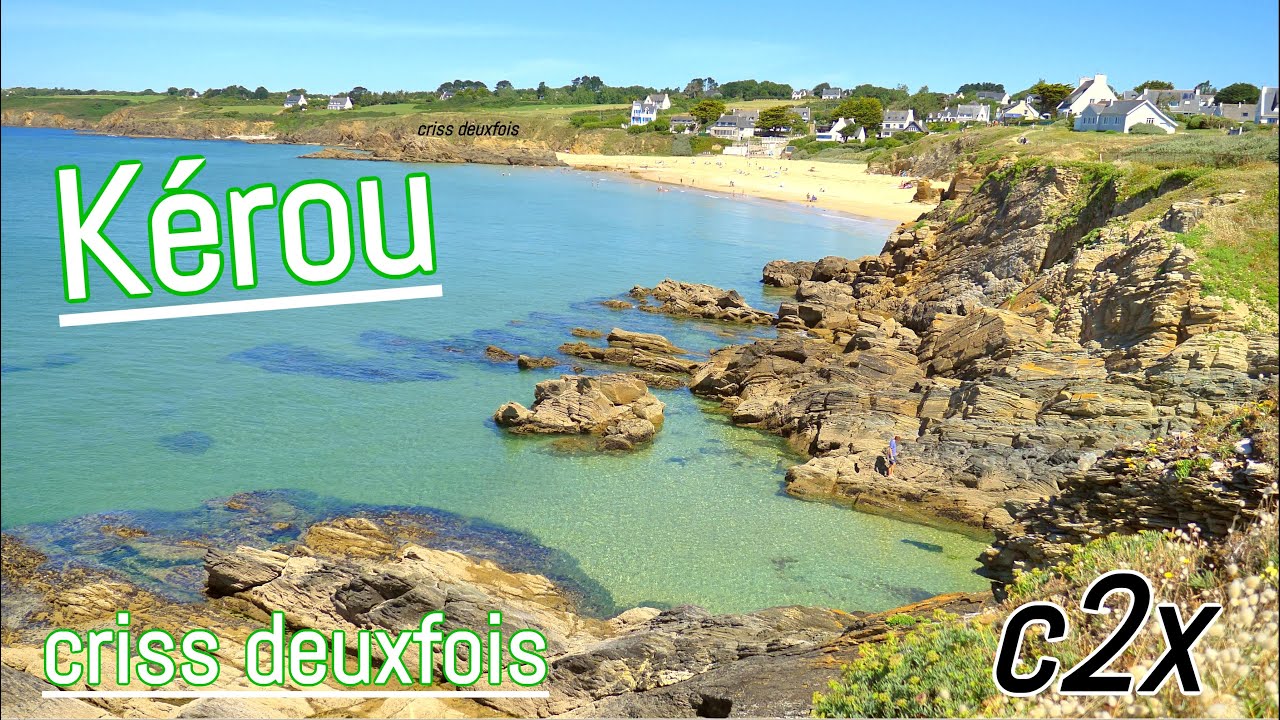 Plage du Kérou ; Clohars-Carnoët ; Littoral ; Sentier ; Mer Bleu ; Finistère ; Bretagne Sud ; France