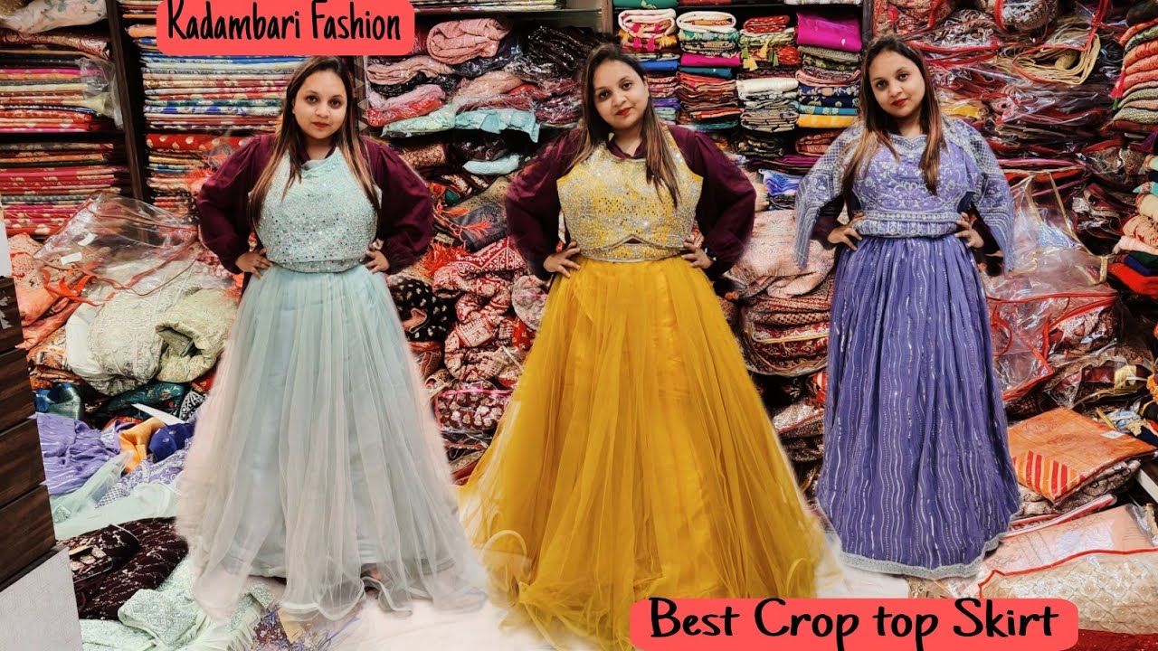 Best Crop Top Skirt starting @1500  | Burabazar Kolkata | Kadambari Fashion