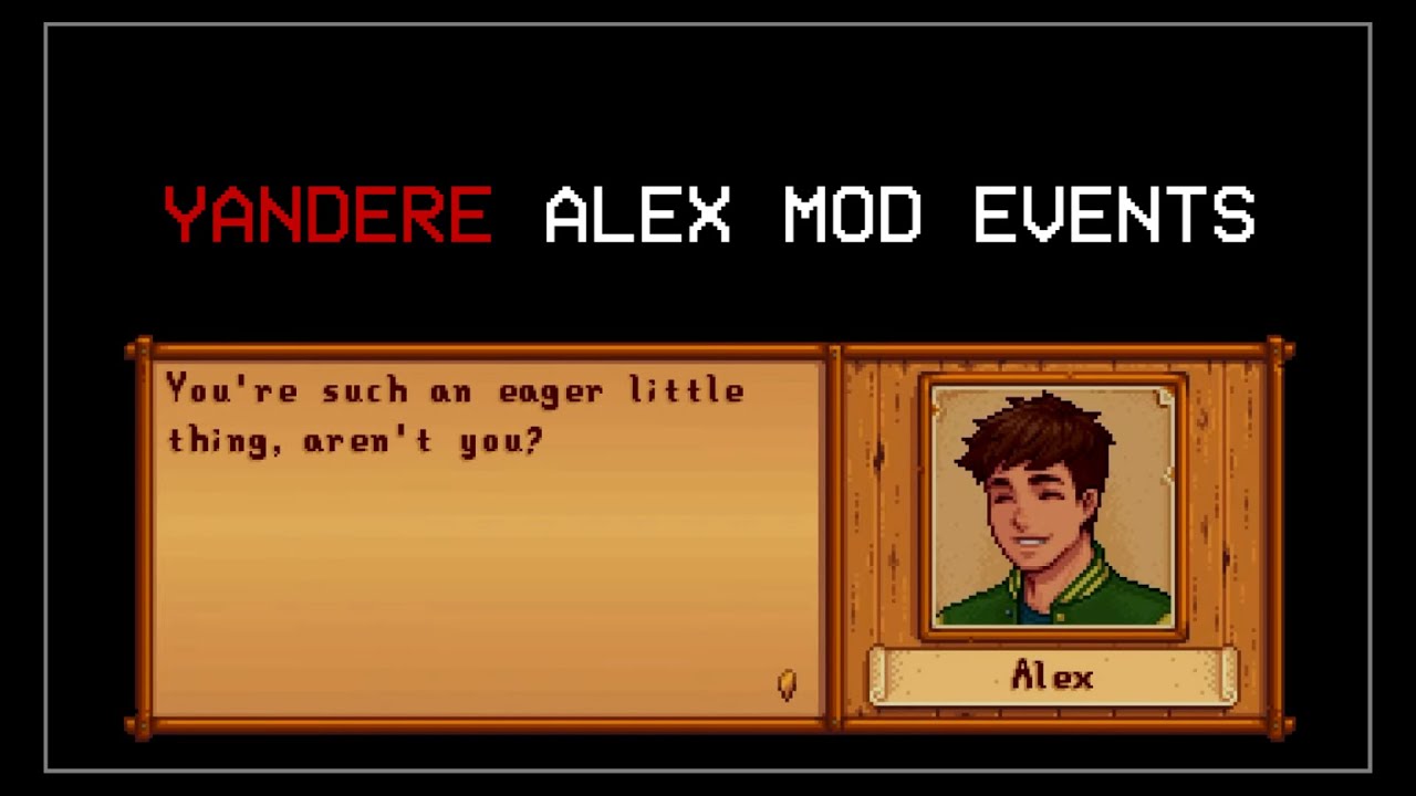 All Alex After Dark Tsundere Mod Events & Options | Stardew Valley