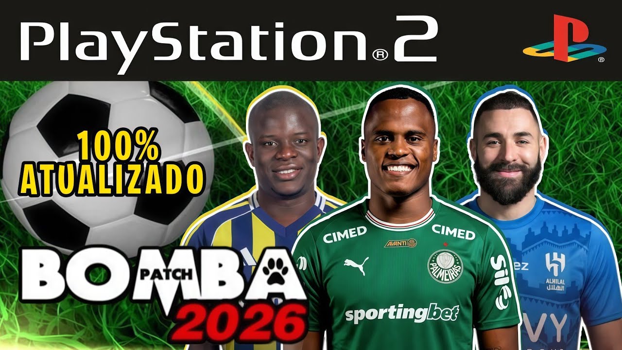 BOMBA PATCH 2026 PS2 ISO ATUALIZADO FEVEREIRO DOWNLOAD GR&Aacute;TIS 