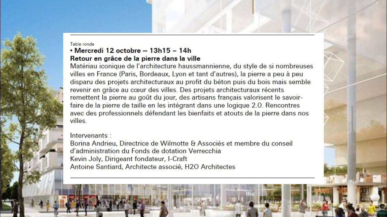 Retour en grâce de la pierre dans la ville