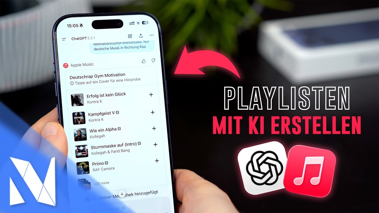 Apple Music Playlisten mit ChatGPT-5 erstellen (iOS 26) | Nils-Hendrik Welk