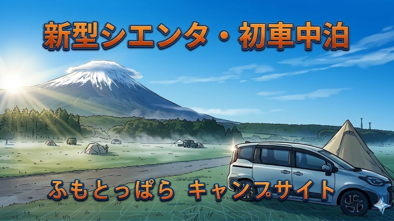 🗻⛺️ふもとっぱら　新型シエンタで 車中泊  【前編】  9月中旬の気温 　サーカスTC DX   テンマクデザイン　サーカストリポッド (ハイブリッド Z )