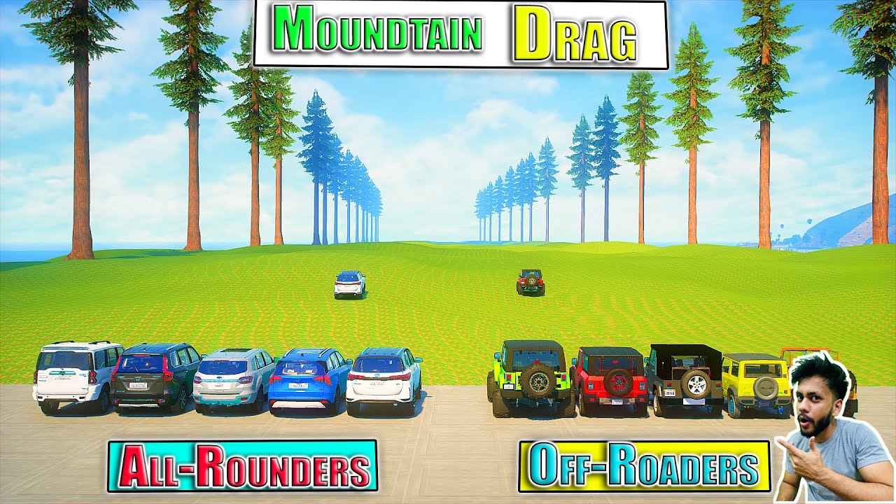 Indian Off-Roaders Vs All-Rounder SUVs Mountain Drag Race GTA 5