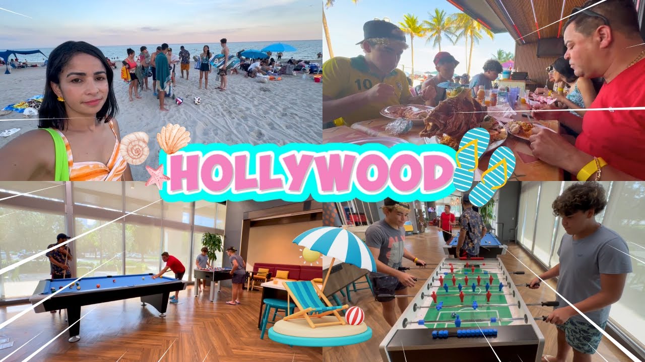 FOMOS APROVEITAR O DIA EM FAMÍLIA NA PRAIA DE HOLLYWOOD!