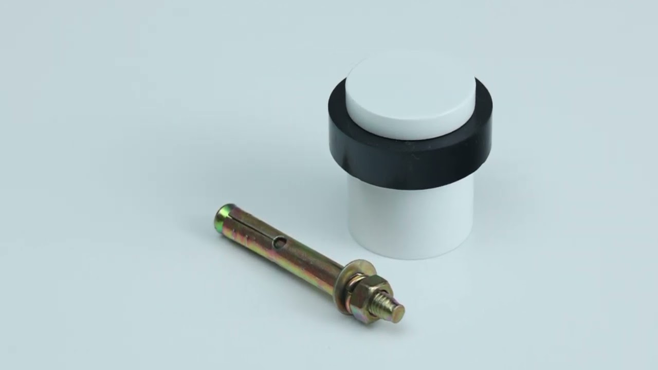 Door stopper for floor mounting 30x40mm matt white DB266