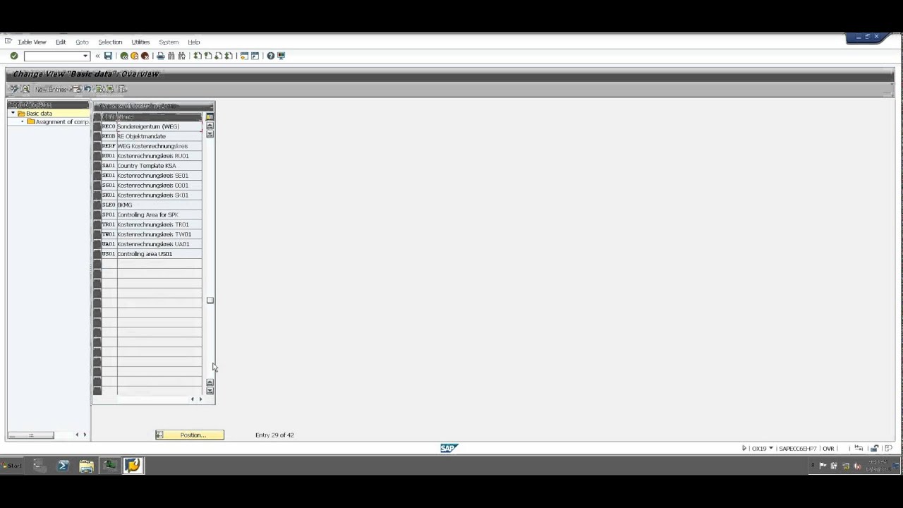 SAP TCode -- 