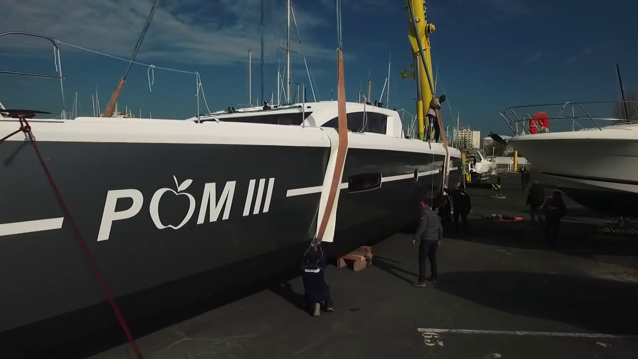 Outremer 5X Catamaran POM III Launch [Drone]