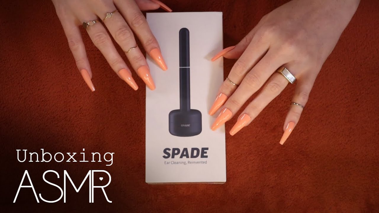 ASMR Spade ear cleaner Axel Glade unboxing (🎧 soft spoken, tapping, triggers)
