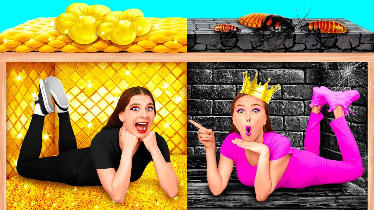 Kamar Rahasia Di Bawah Tempat Tidur | Kaya vs Bangkrut Situasi Lucu BaRaFun Gold Challenge