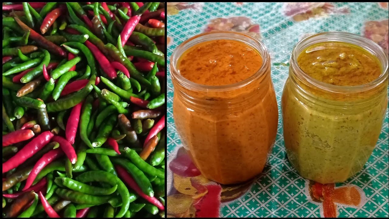 💕 কেচা জাতি জলকীয়াৰ আচাৰৰ লগত চাটনিৰ recipe| chilli pickle💕