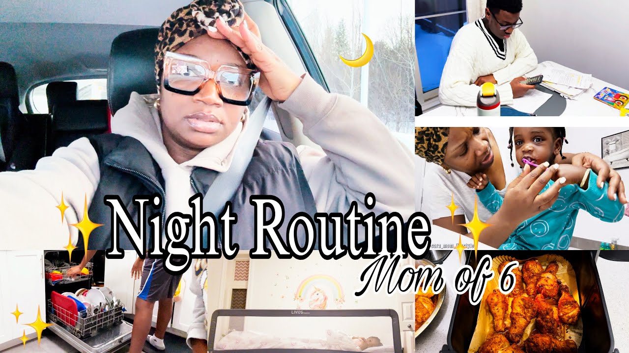 ✨MA VRAIE NIGHT ROUTINE COMPLÈTE SEULE AVEC 6 ENFANTS || Vraie vie Épuisement 😩 