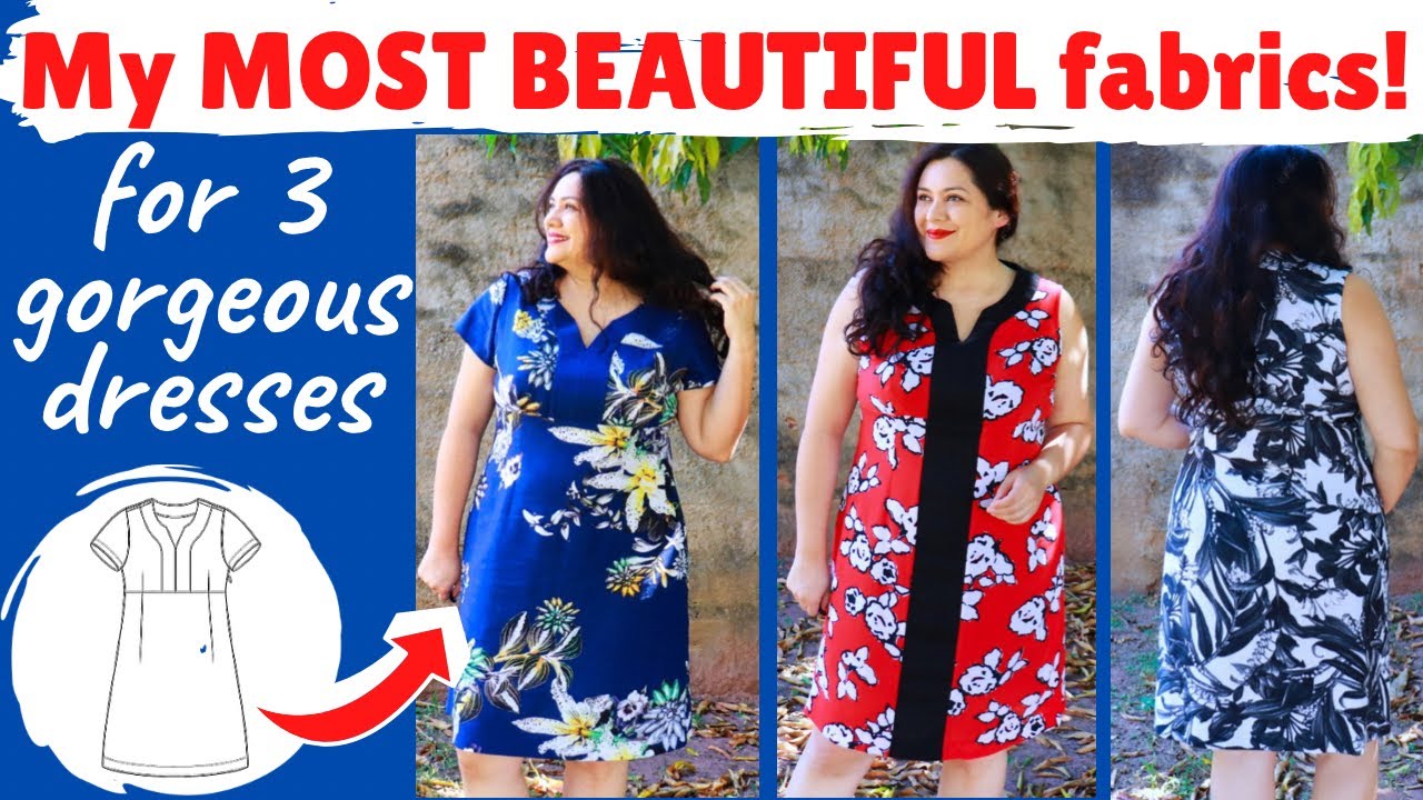 THIS BEAUTIFUL NECKLINE! My LOVE for Concave bust darts. 3 Recoleta dresses (Itch to Stitch).