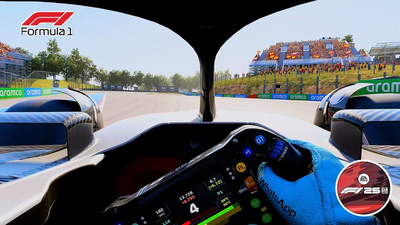 F1 25 | Immersive FOV | Spanish GP | 25% Race | George Russell | Mercedes-AMG W16 | From P2