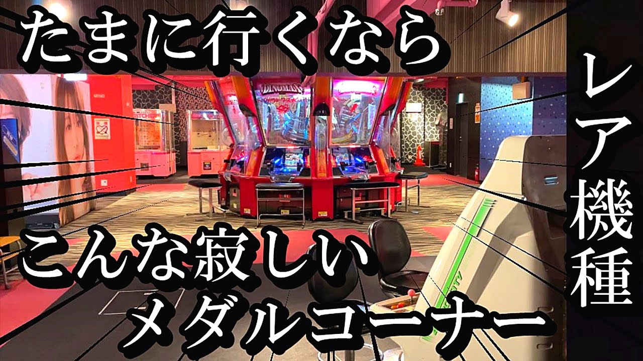 昔のレア機種が眠っているメダルコーナーが寂しすぎる【メダルゲーム】【ダイノマックス】