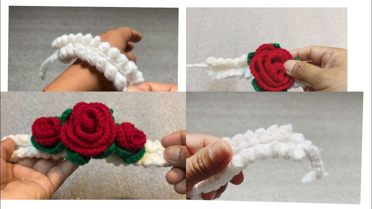|| Learn how to make  Crochet Gajra || (final part) crochet tutorial #neela easy creation#