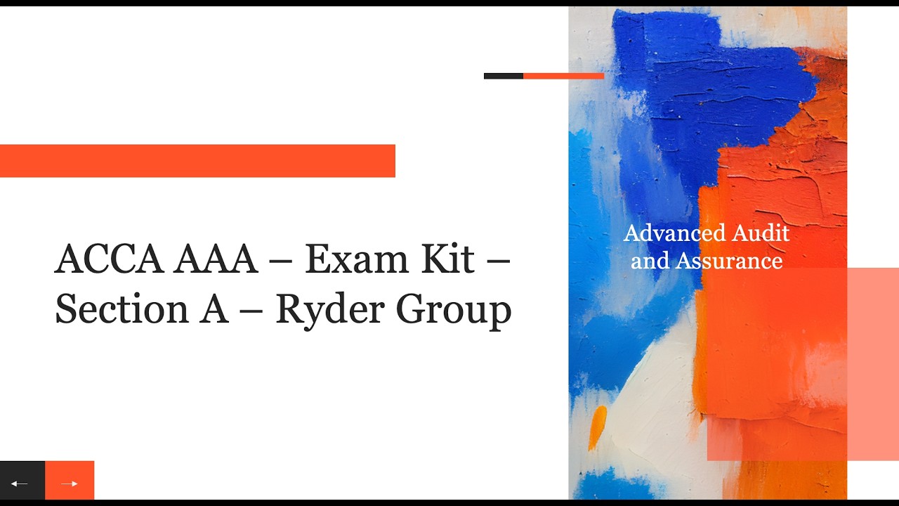 ACCA AAA - Exam Kit - Section A - Ryder Group