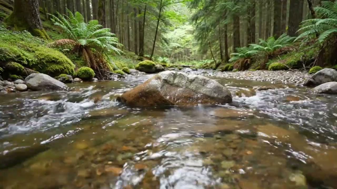 Best Water Sounds for Sleep | Gentle Forest Stream Sleep ASMR